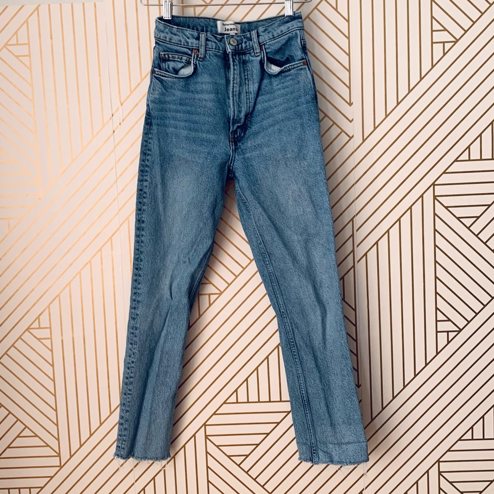 Reformation Liza Ultra High Rise Straight Jeans 24